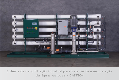Sistema de nano filtração industrial para tratamento e recuperação de águas residuais