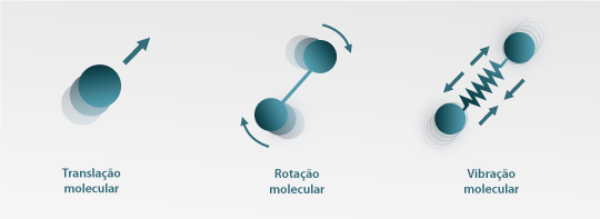 Tipos de movimentos associados a moléculas e seus componentes